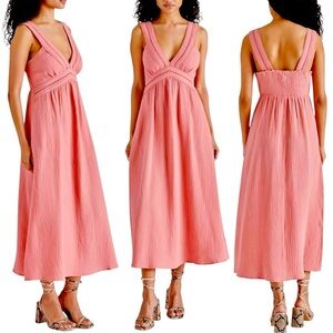 Steve Madden Taryn Cotton Midi Dress in Rose Mauve